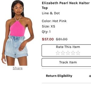 Revolve Line & Dot Elizabeth Pearl Halter Top